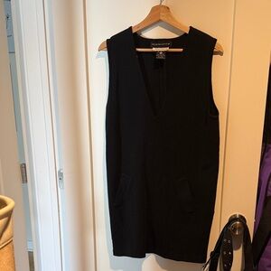 Wool Black Sleeveless Dress
